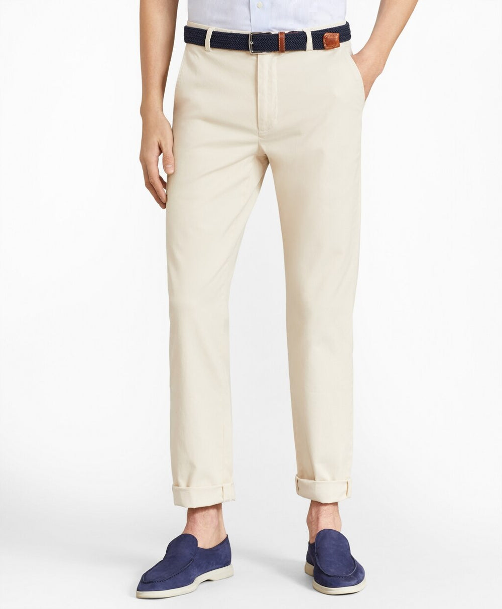 Brooks Brothers Men Milano Fit Garment-Dyed Stretch Chino Pants