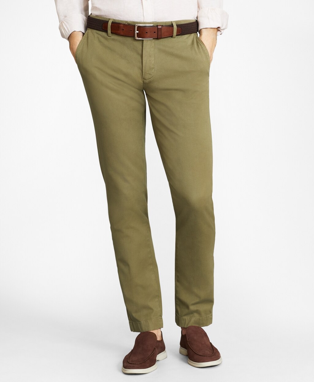 Brooks Brothers Men Soho Fit Garment-Dyed Stretch Chino Pants