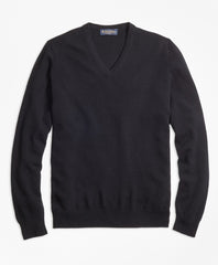 Brooks Brothers Men Cashmere V-Neck Sweater-Basic Colors