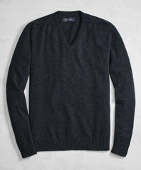 Brooks Brothers Men Golden Fleece® 3-D Knit Cashmere V-Neck Sweater