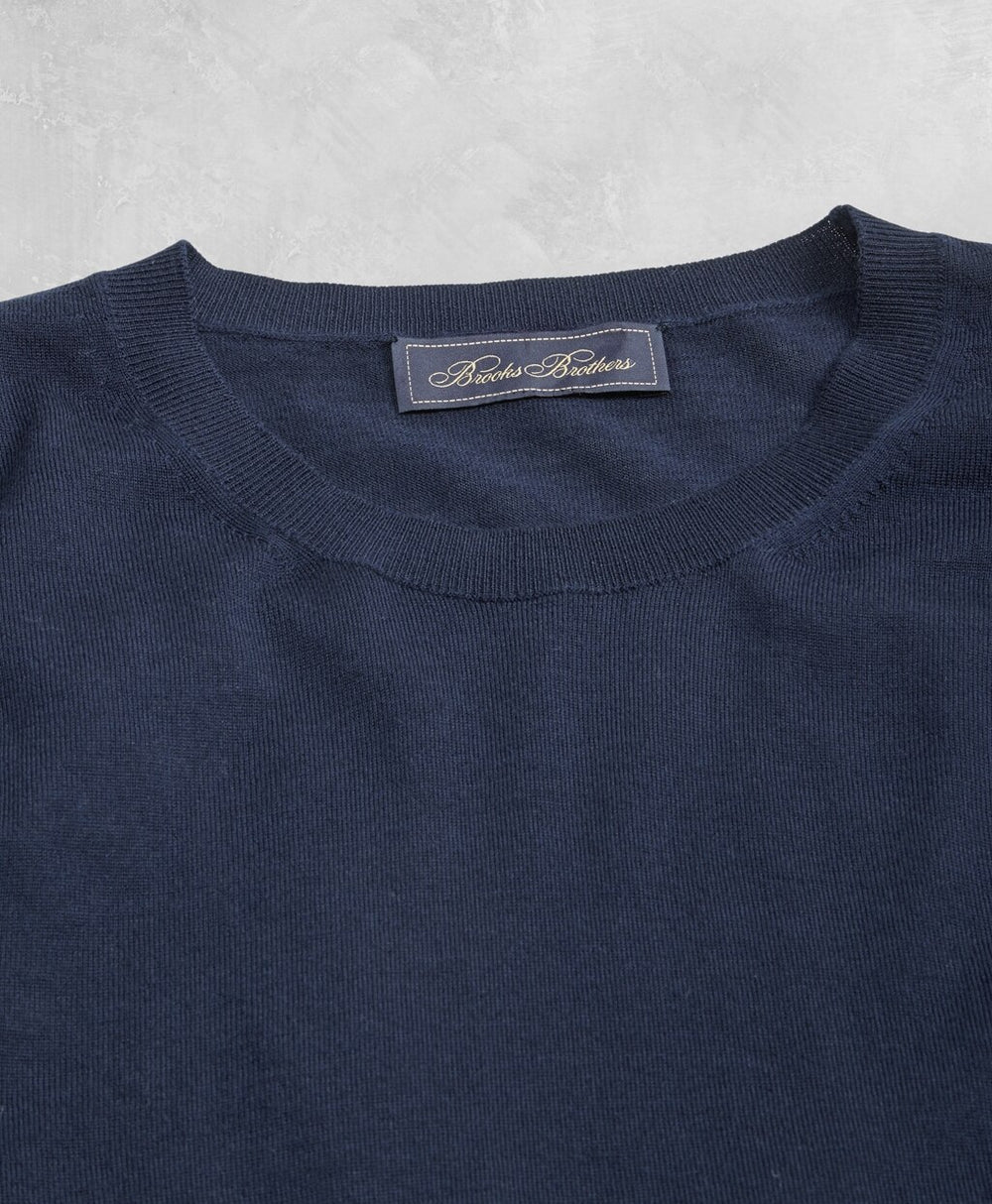 Brooks Brothers Men Golden Fleece® 3-D Knit Fine-Gauge Merino Crewneck Sweater
