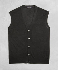 Brooks Brothers Men Golden Fleece® 3-D Knit Fine-Gauge Merino Button Vest