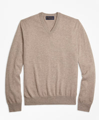Brooks Brothers Men V-Neck Cashmere Sweater