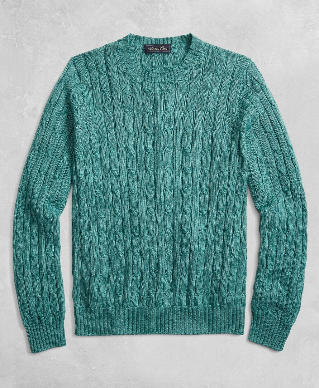 Brooks Brothers Men Golden Fleece® 3-D Knit Cable Crewneck Sweater