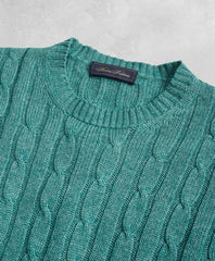 Brooks Brothers Men Golden Fleece® 3-D Knit Cable Crewneck Sweater