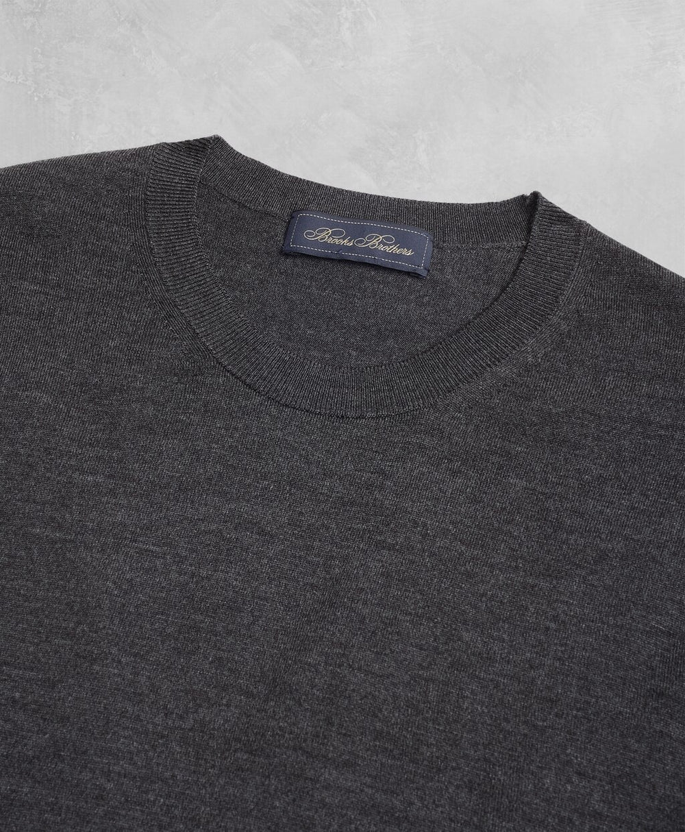 Brooks Brothers Men Golden Fleece® 3-D Knit Fine-Gauge Merino Crewneck Sweater
