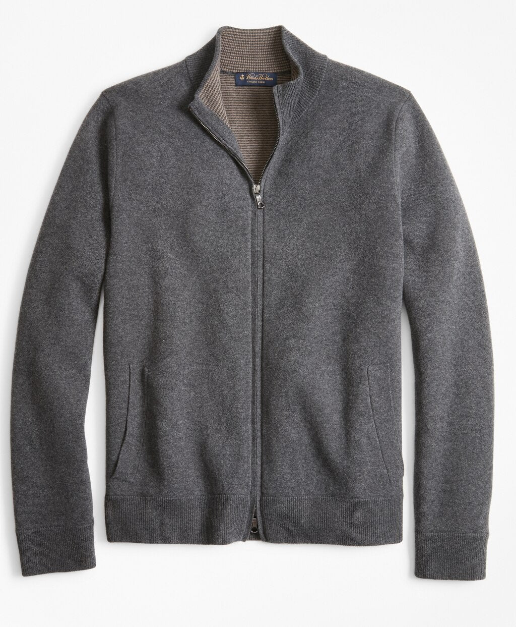 Brooks Brothers Men Double-Face Full-Zip Sweater