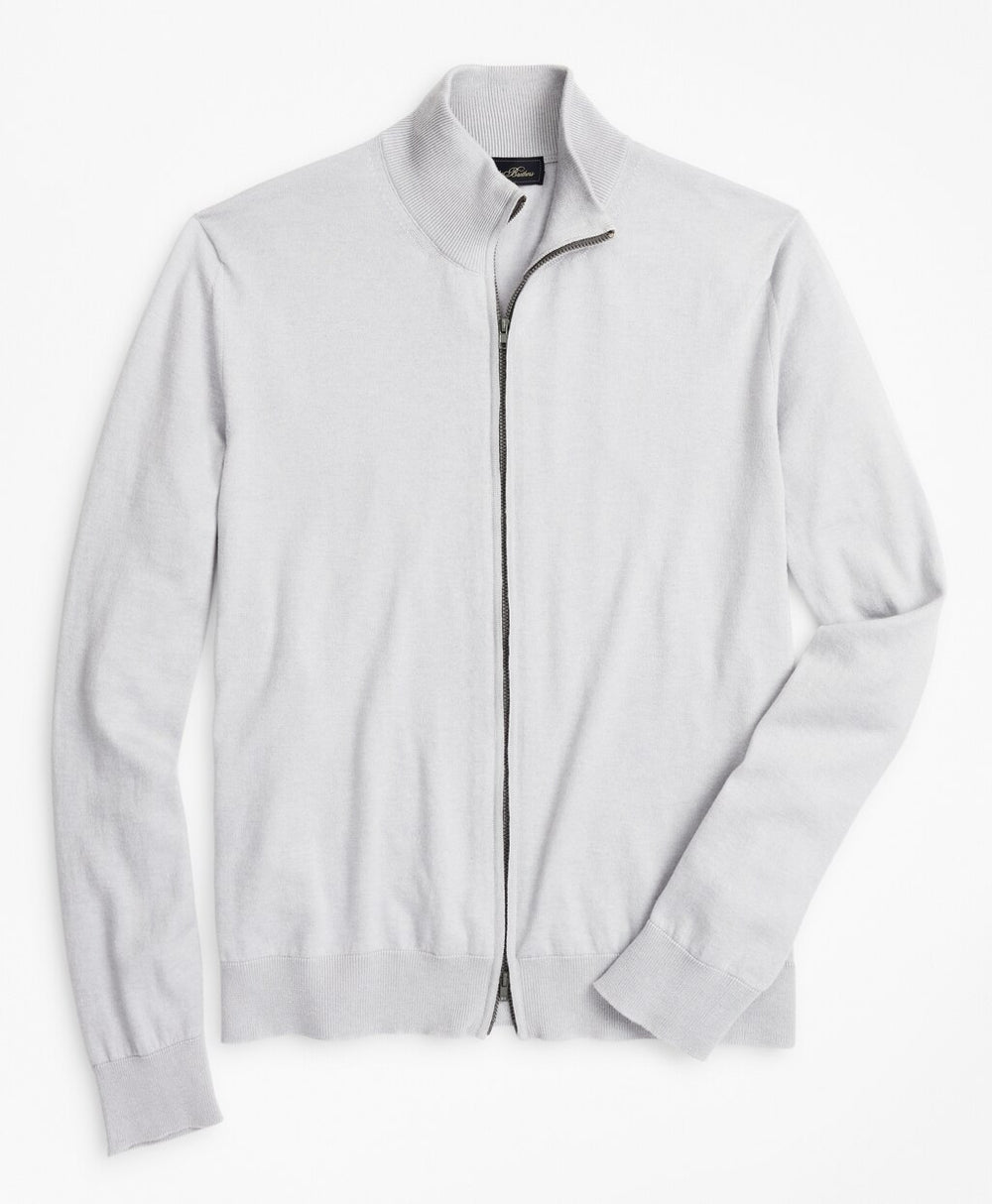 Brooks Brothers Men Golden Fleece® 3-D Knit Full-Zip Sweater