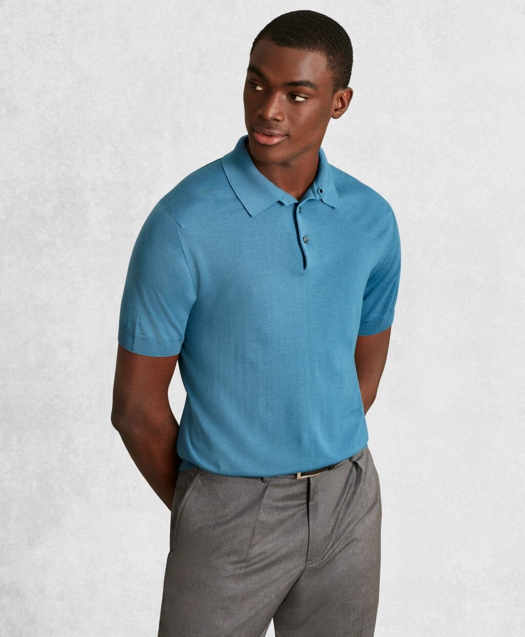 Brooks Brothers Men Golden Fleece® 3-D Knit Fine-Gauge Merino Short-Sleeve Polo