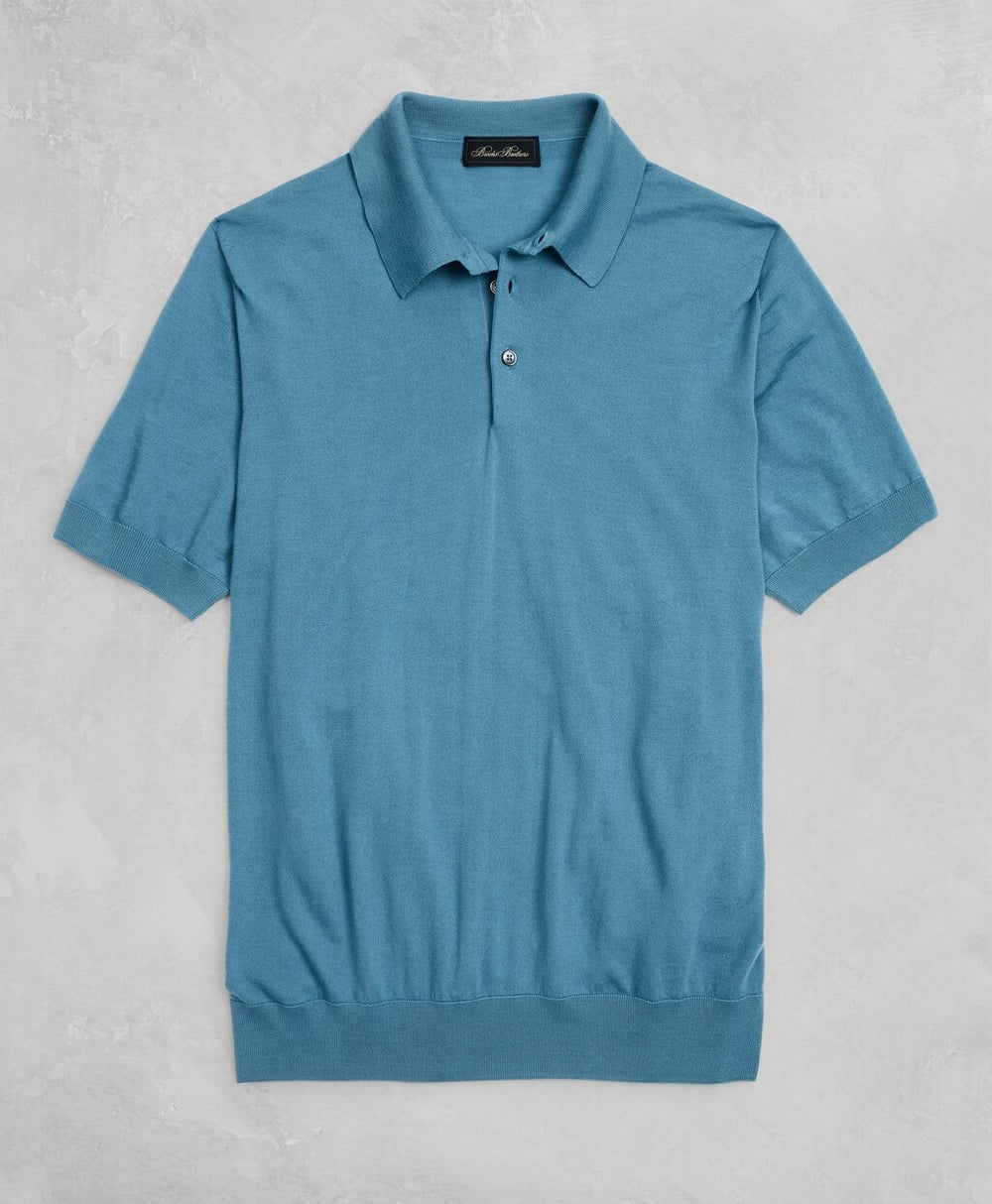 Brooks Brothers Men Golden Fleece® 3-D Knit Fine-Gauge Merino Short-Sleeve Polo