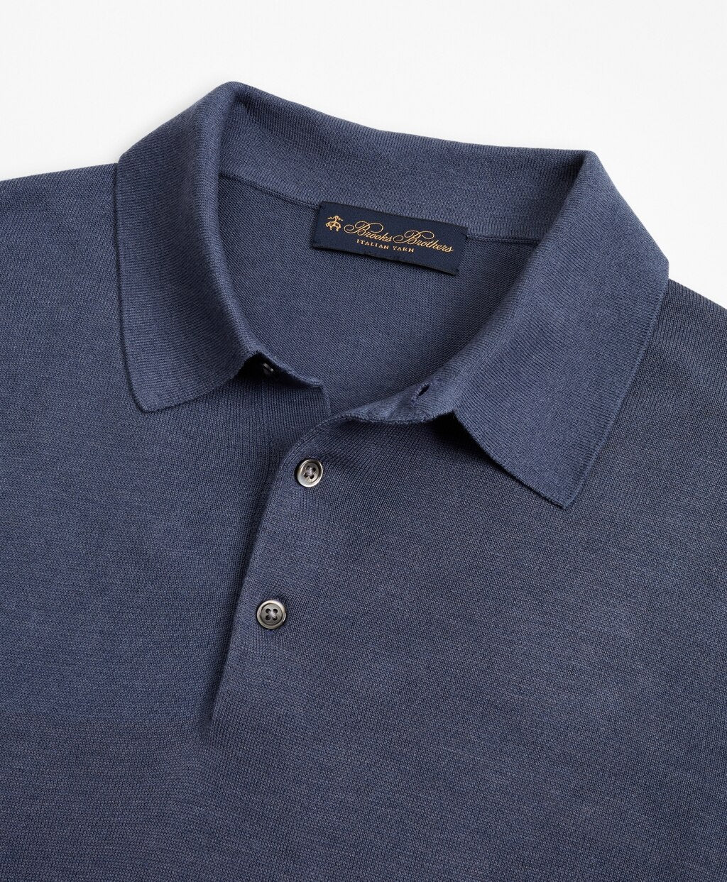 Brooks Brothers Men Silk And Cotton Polo Sweater
