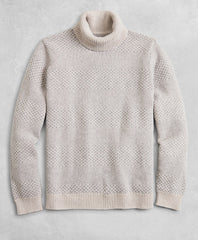 Brooks Brothers Men Golden Fleece® Wool-Cashmere Striped Turtleneck Sweater