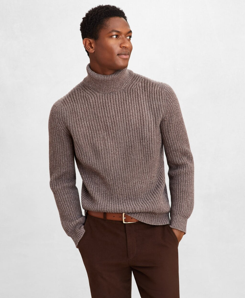 Brooks Brothers Men Golden Fleece® Wool-Cashmere Turtleneck Sweater