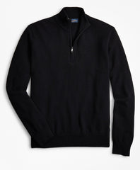 Brooks Brothers Men Two-Ply Cashmere Half-Zip Sweater