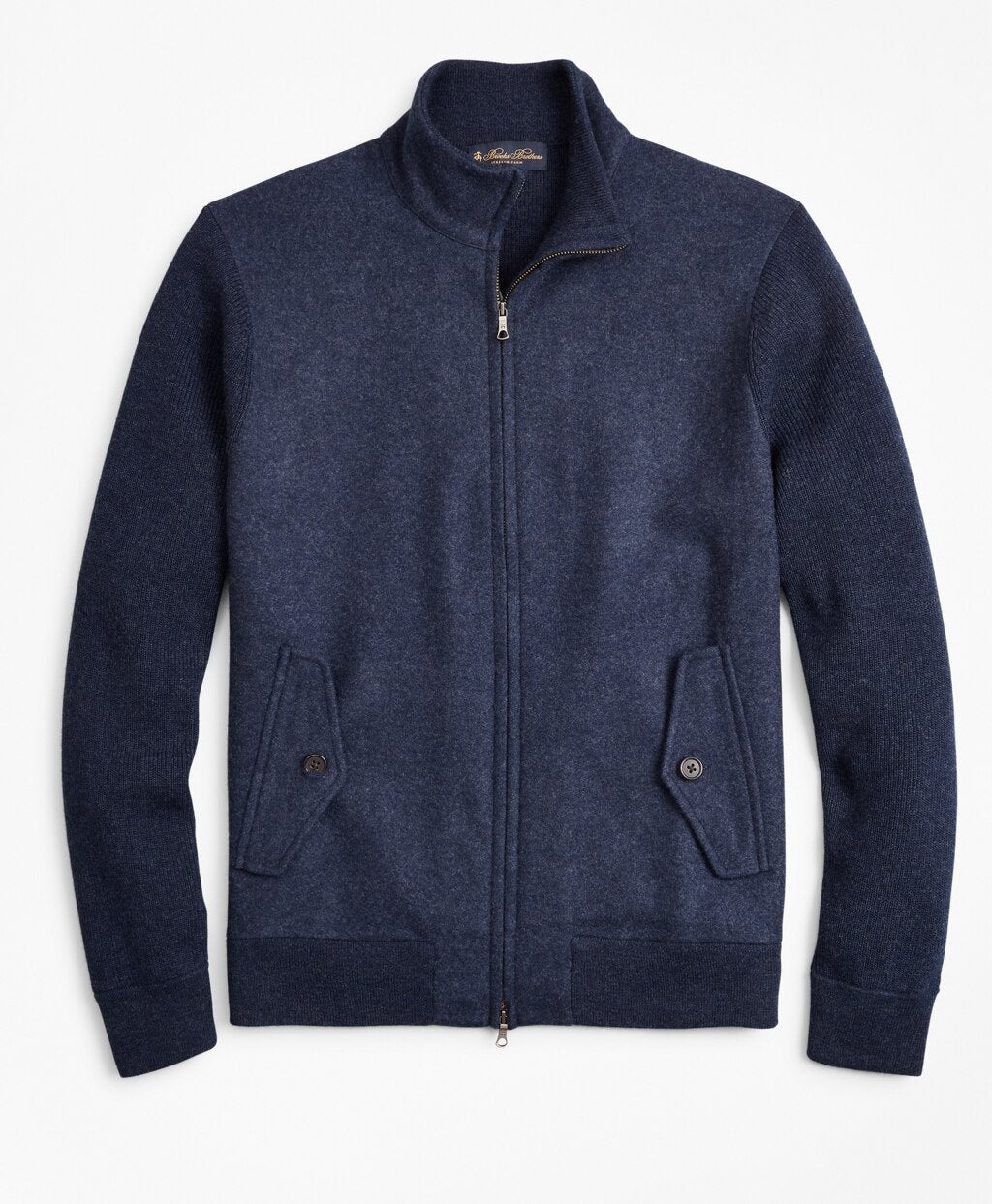 Brooks Brothers Men Golden Fleece® Wool Zip-Up Sweater Jacket