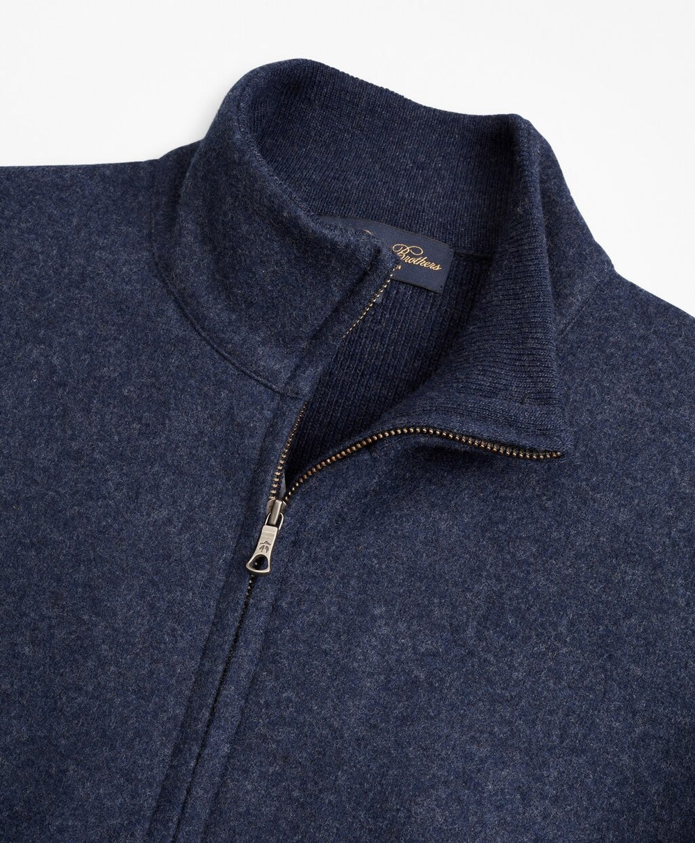 Brooks Brothers Men Golden Fleece® Wool Zip-Up Sweater Jacket