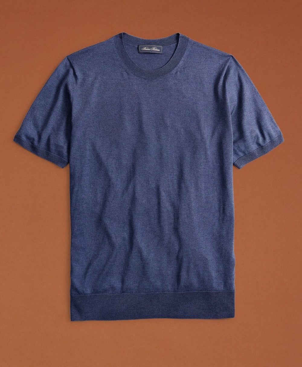 Brooks Brothers Men Golden Fleece® Short-Sleeve Silk Sweater