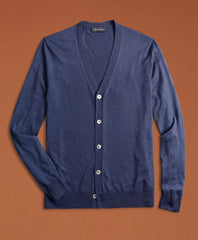 Brooks Brothers Men Golden Fleece® 3-D Knit Fine-Gauge Silk Cardigan Sweater