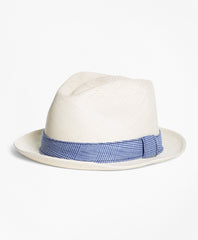 Brooks Brothers Men Straw Block Hat