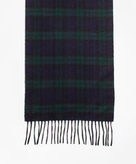 Brooks Brothers Men Cashmere Black Watch Scarf