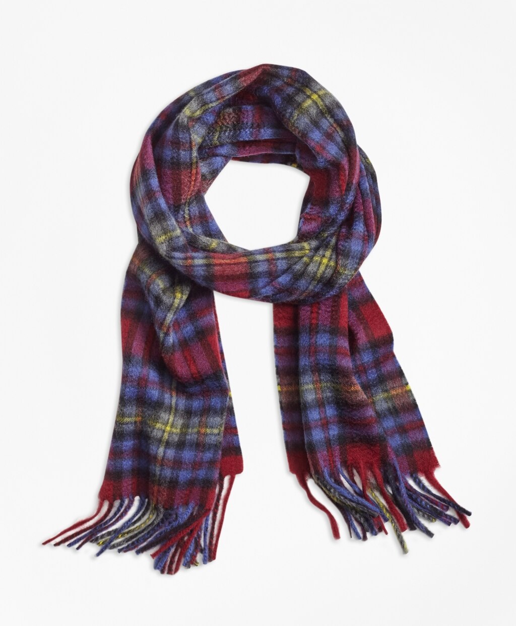 Brooks Brothers Men Plaid Cashmere Scarf