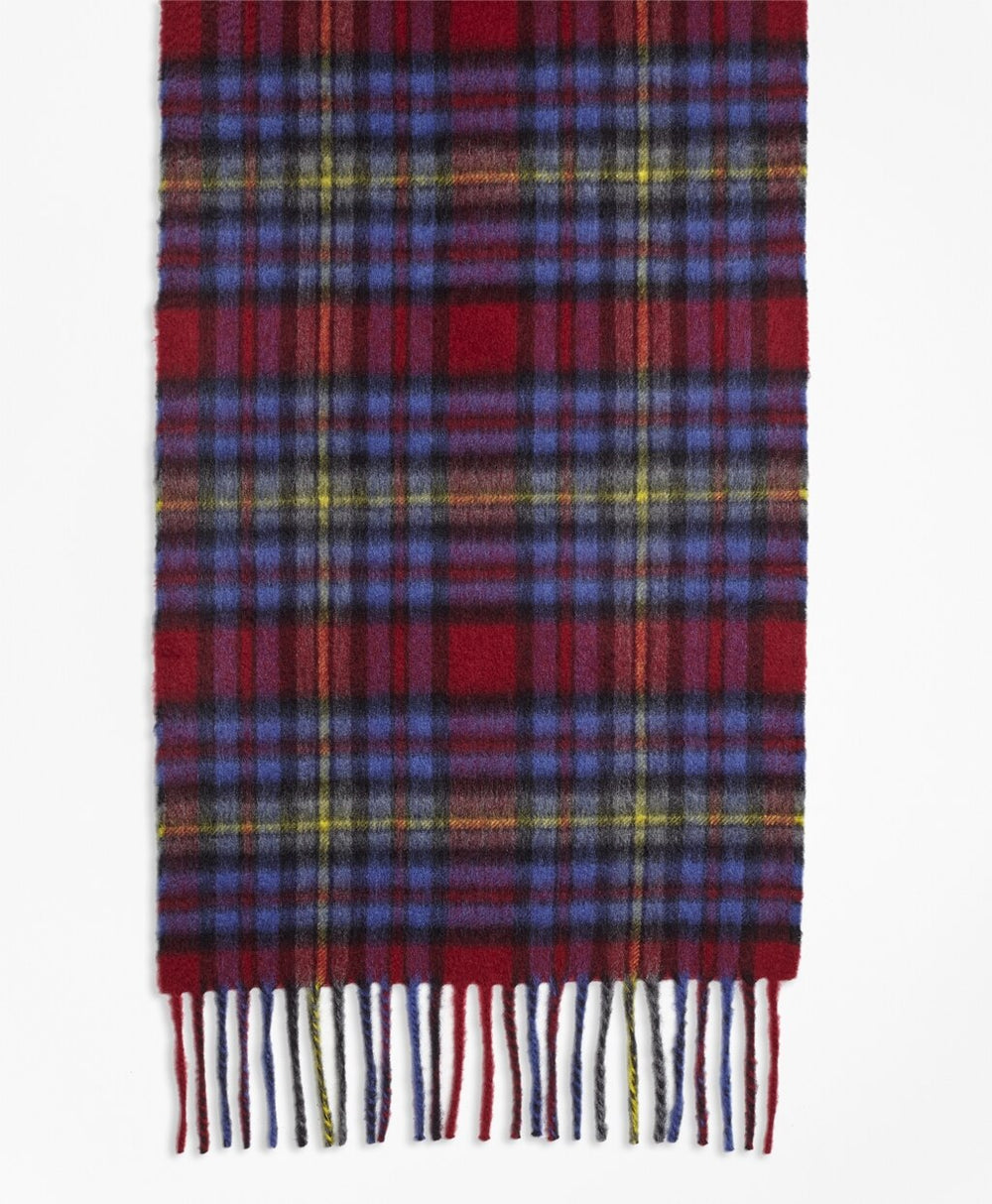 Brooks Brothers Men Plaid Cashmere Scarf