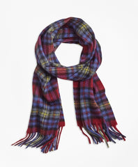 Brooks Brothers Men Plaid Cashmere Scarf