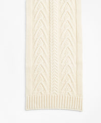 Brooks Brothers Men Merino Wool Fisherman Cable Scarf