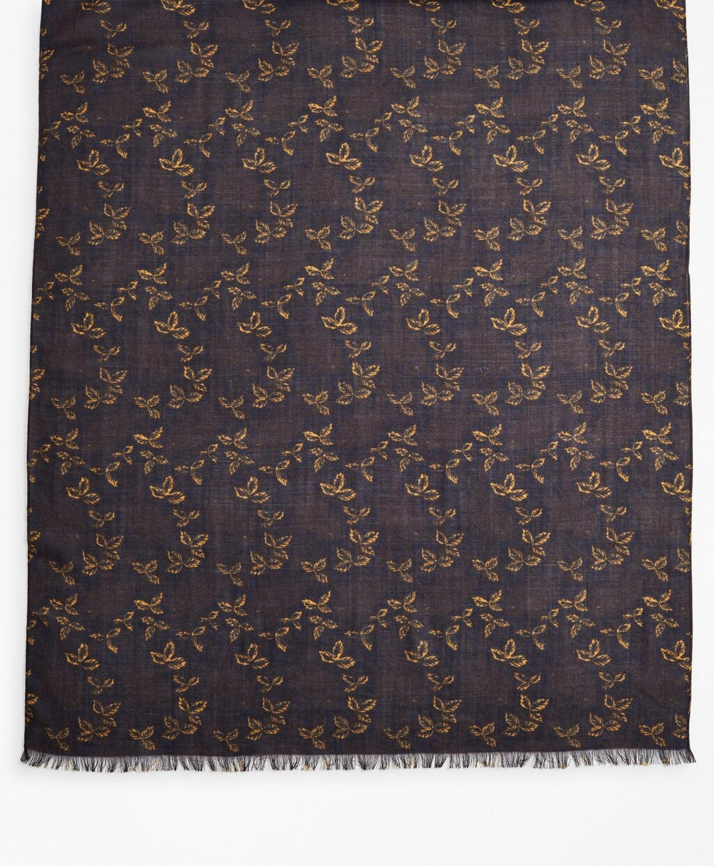 Brooks Brothers Men Leaf Print Scarf