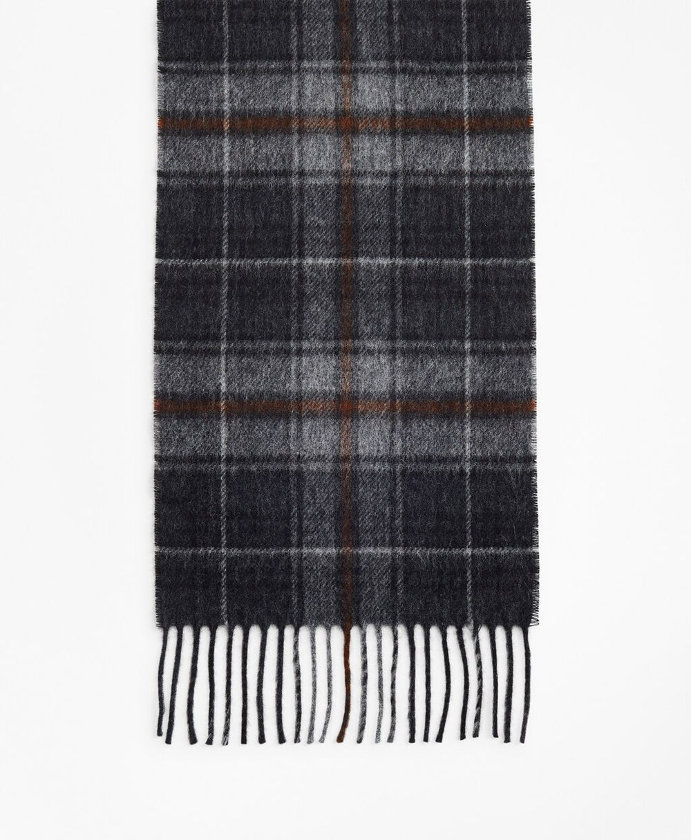 Brooks Brothers Men Grey Tartan Scarf