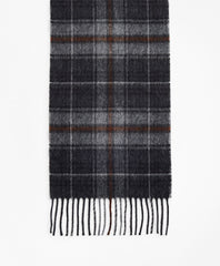 Brooks Brothers Men Grey Tartan Scarf