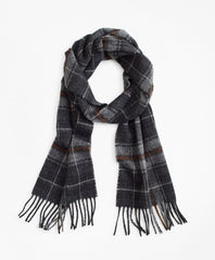 Brooks Brothers Men Grey Tartan Scarf