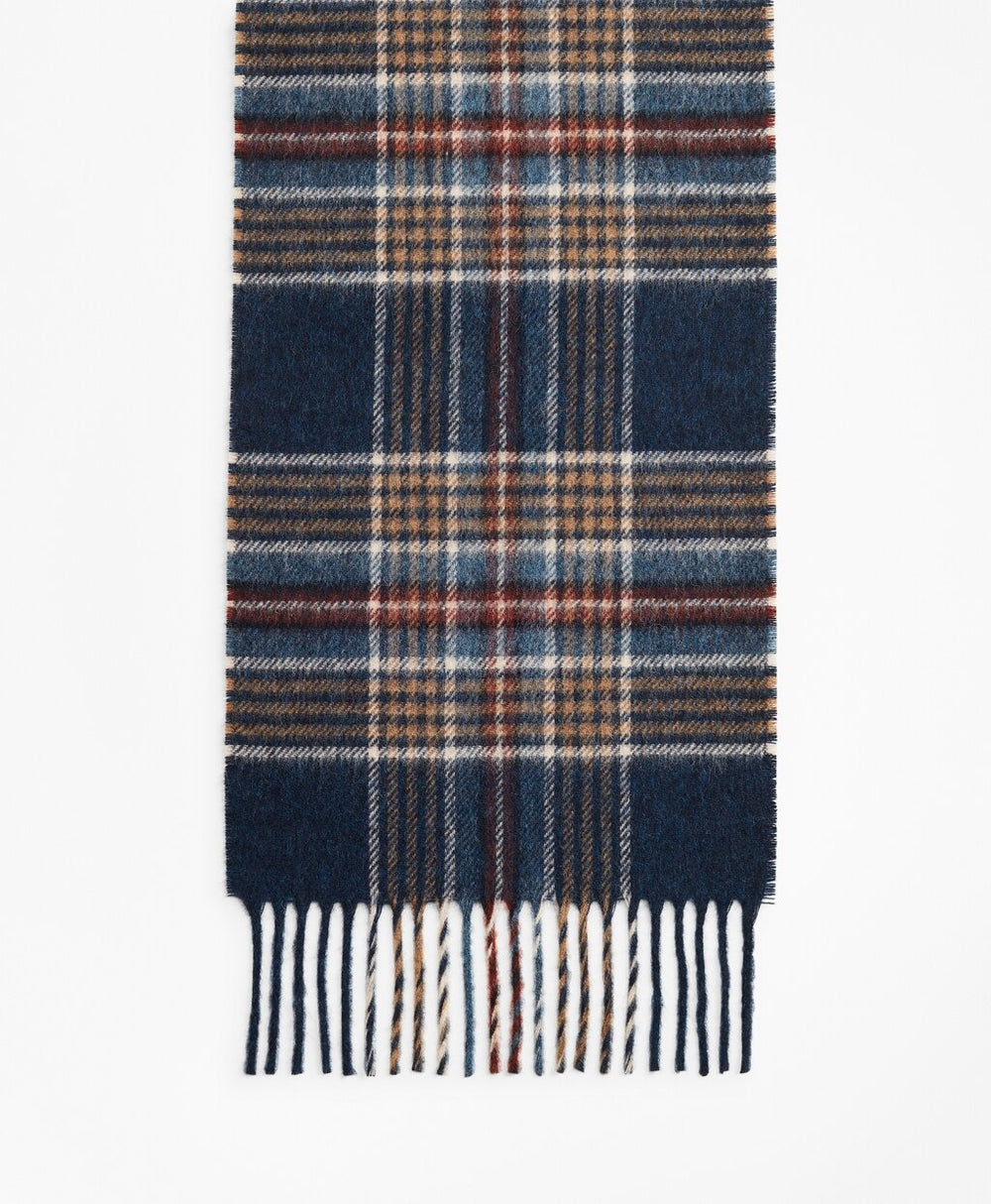 Brooks Brothers Men Indigo Tartan Scarf