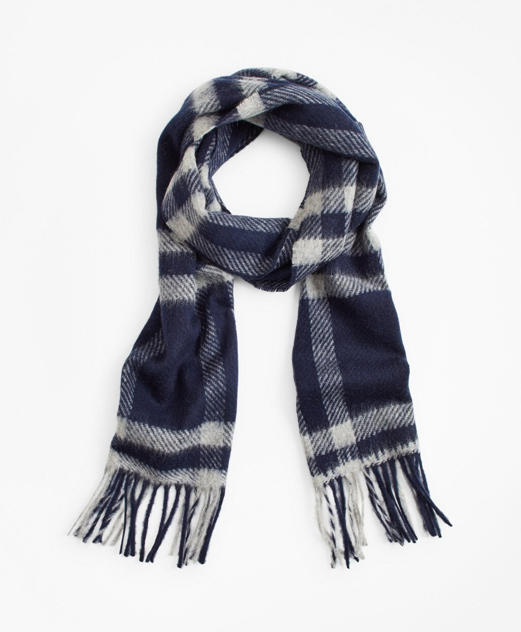 Brooks Brothers Men Navy Tartan Scarf