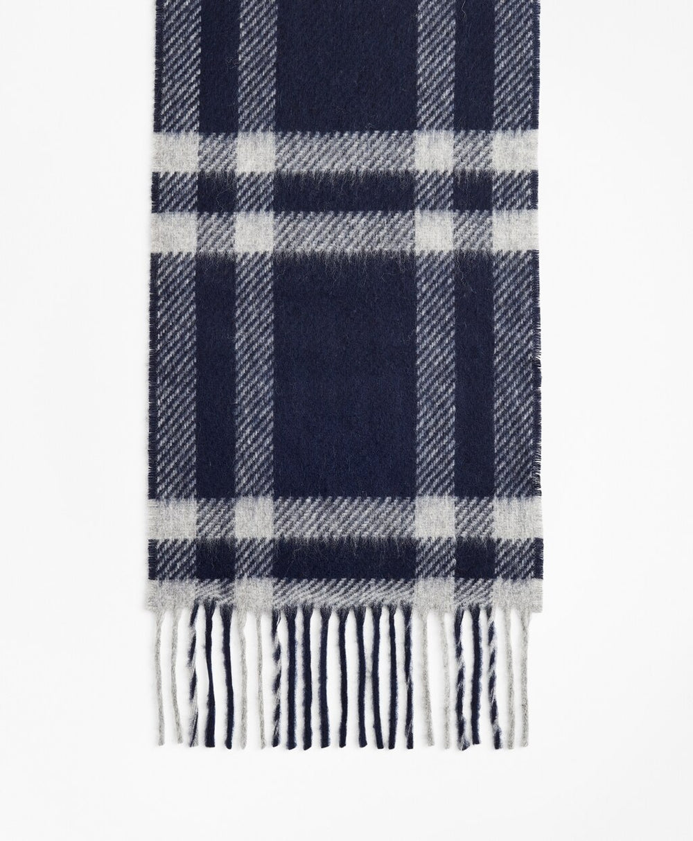 Brooks Brothers Men Navy Tartan Scarf