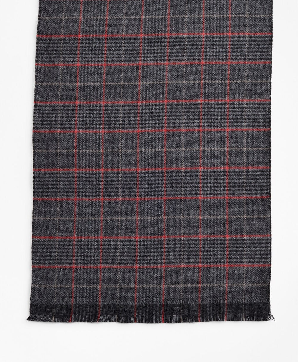 Brooks Brothers Men Double-Faced Glen Plaid Scarf