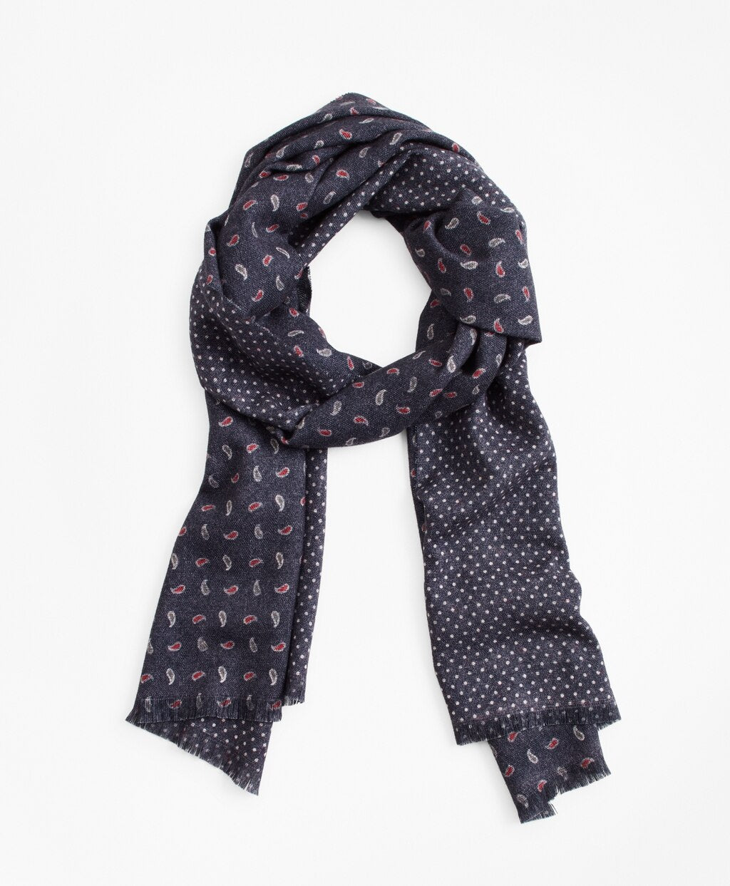 Brooks Brothers Men Double-Face Wool Scarf