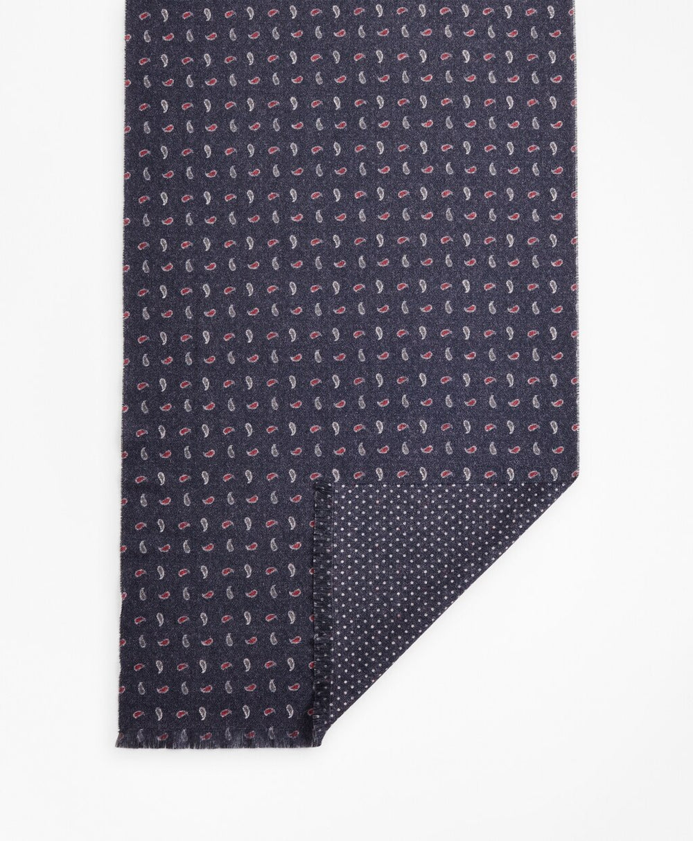 Brooks Brothers Men Double-Face Wool Scarf