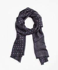 Brooks Brothers Men Double-Face Wool Scarf