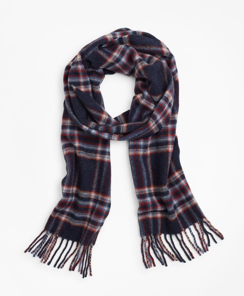 Brooks Brothers Men Wool Tartan Scarf