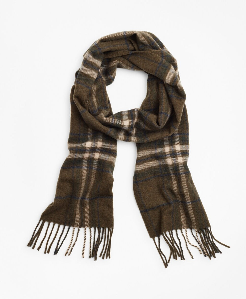 Brooks Brothers Men Wool Tartan Scarf