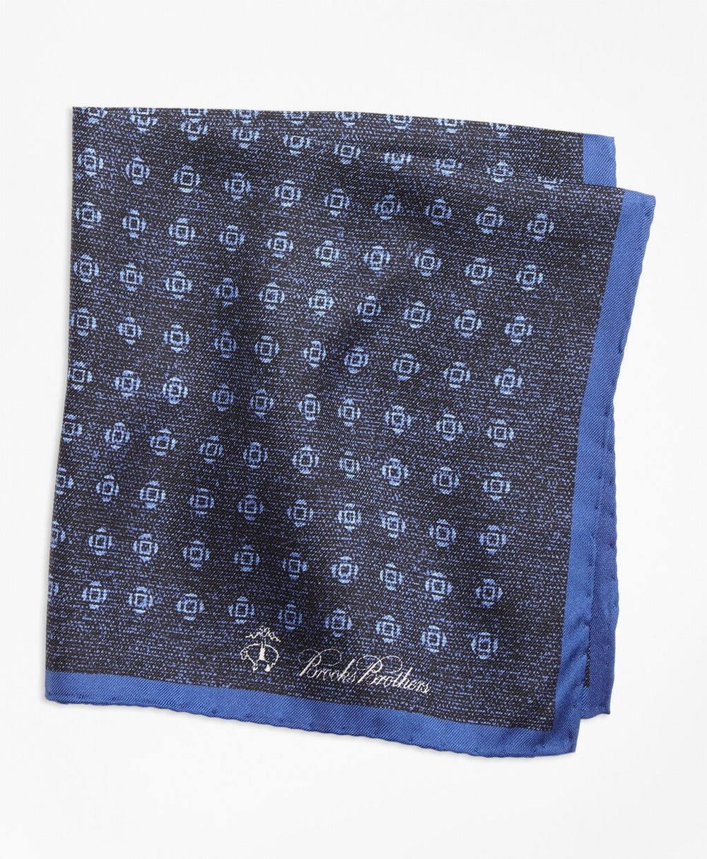 Brooks Brothers Men Geo Rose Pocket Square