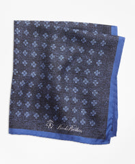 Brooks Brothers Men Geo Rose Pocket Square