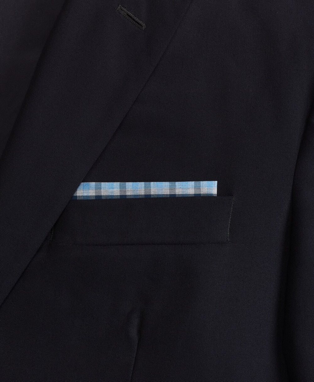 Brooks Brothers Men Supima® Cotton Heathered Check Pocket Square