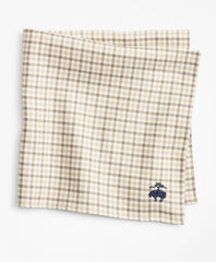 Brooks Brothers Men Check Pocket Square
