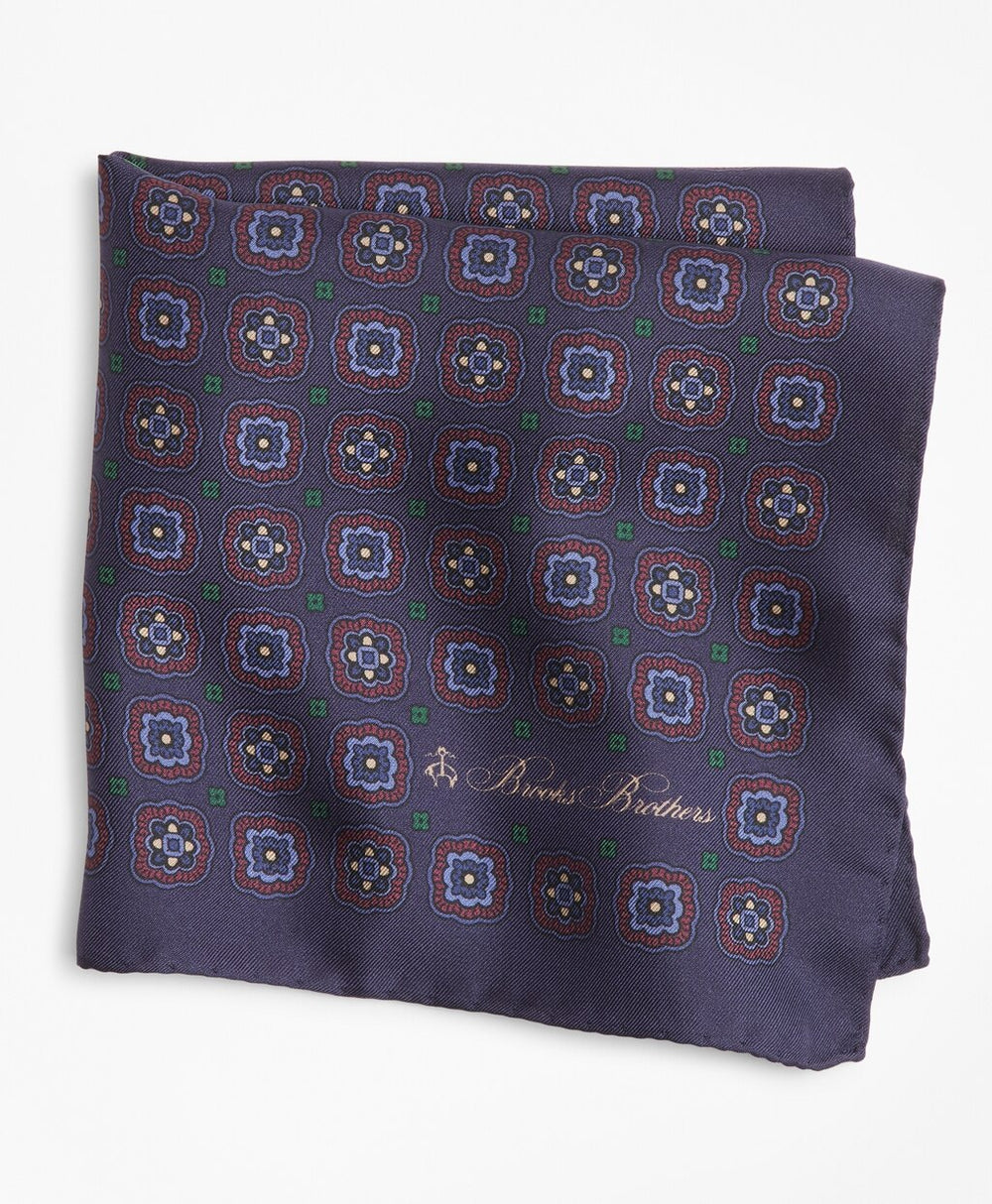 Brooks Brothers Men Multi-Square Medallion Pocket Square