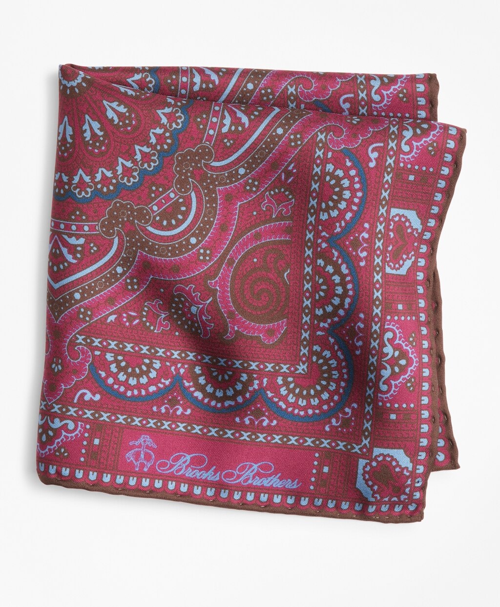 Brooks Brothers Men Paisley Pocket Square