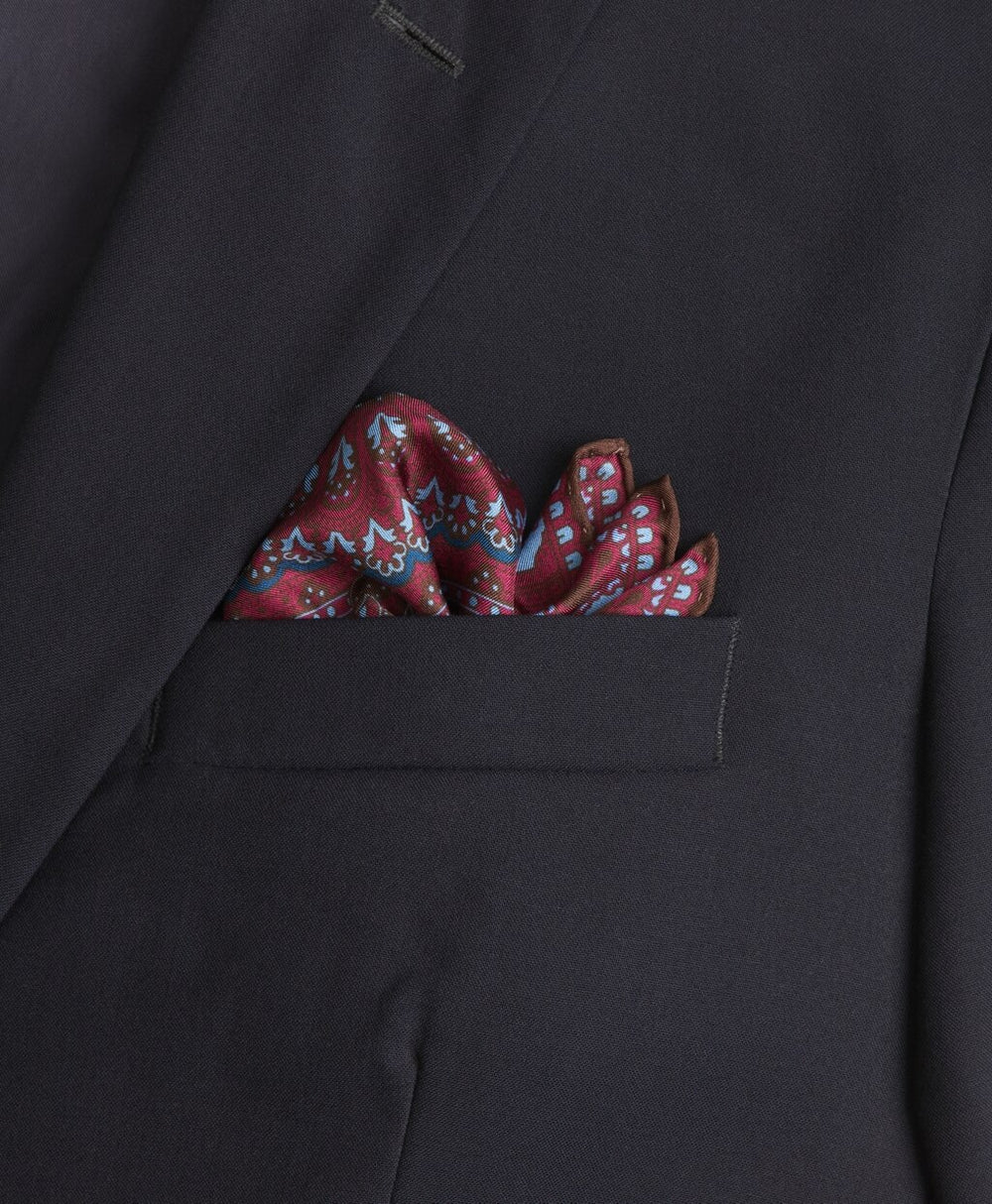 Brooks Brothers Men Paisley Pocket Square