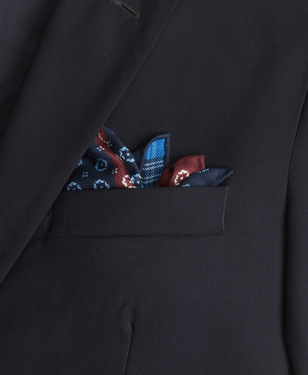 Brooks Brothers Men Medallion Plaid Pocket Square