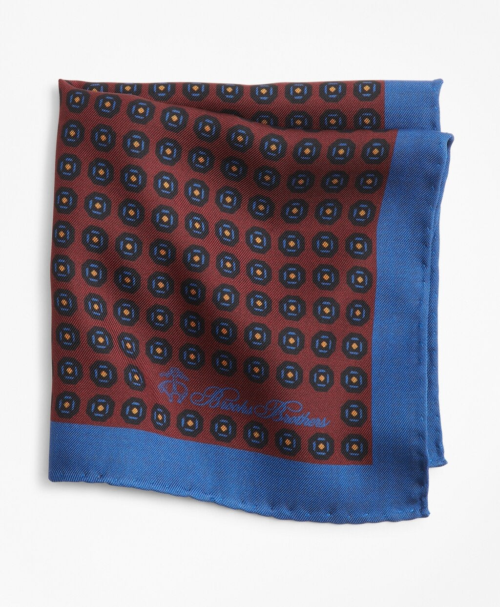 Brooks Brothers Men Foulard Plaid Pocket Square